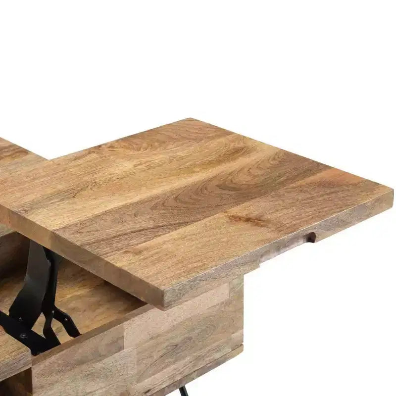 32" Moreno Lift Top Square Coffee Table Natural - WyndenHall