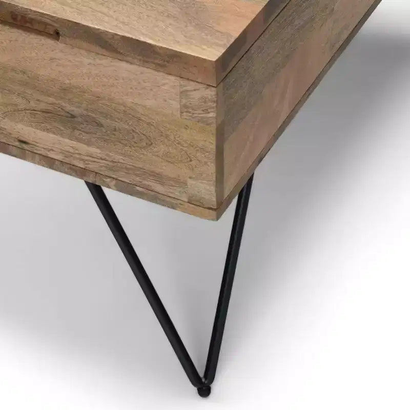32" Moreno Lift Top Square Coffee Table Natural - WyndenHall