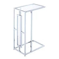 Breighton Home Town Square Chrome C End Table in Glass/Chrome