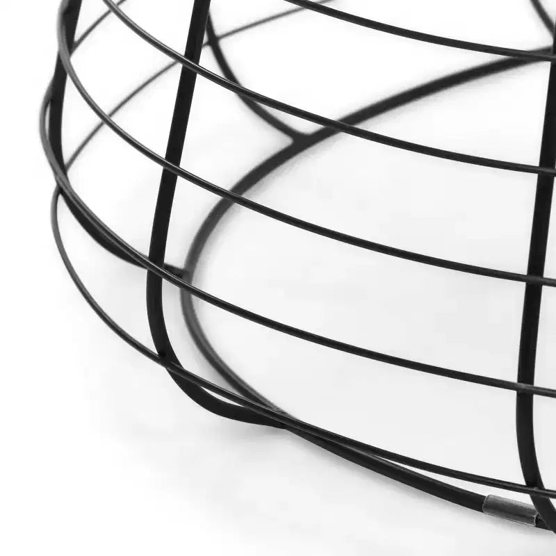 Morris Coffee Table Black - ClickDecor: Round Pedestal, Distressed Finish, Wood Composite, Metal Hardware, Living Room Storage