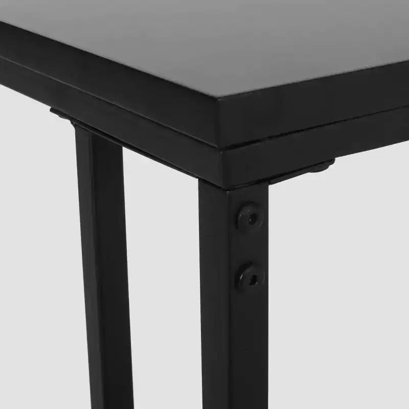 Set of 2 Bader Modern C-Shaped Side Table Black - Christopher Knight Home: Iron Frame, MDF Top, No Assembly Required
