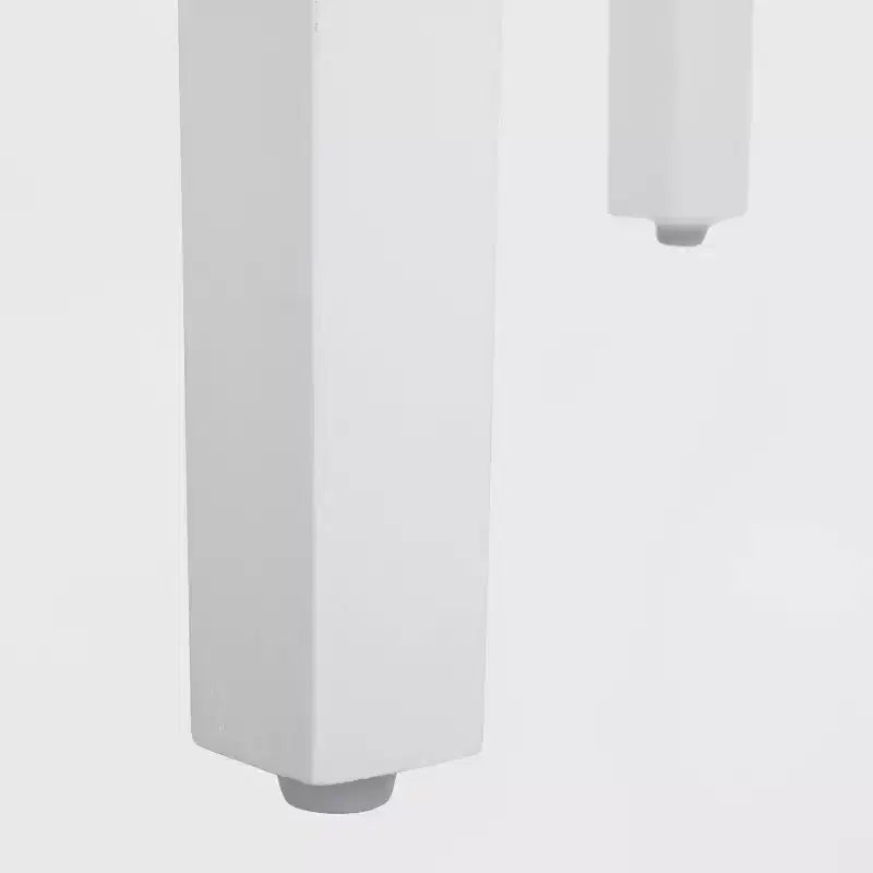 Atwood Side Table with Drawer White - Finch: Mango Wood, Scandinavian Style, No Assembly Required