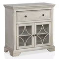 Evadra Hallway Cabinet Antique White - HOMES: Inside + Out: MDF & Poplar, Bracket Feet, Concealed Shelves