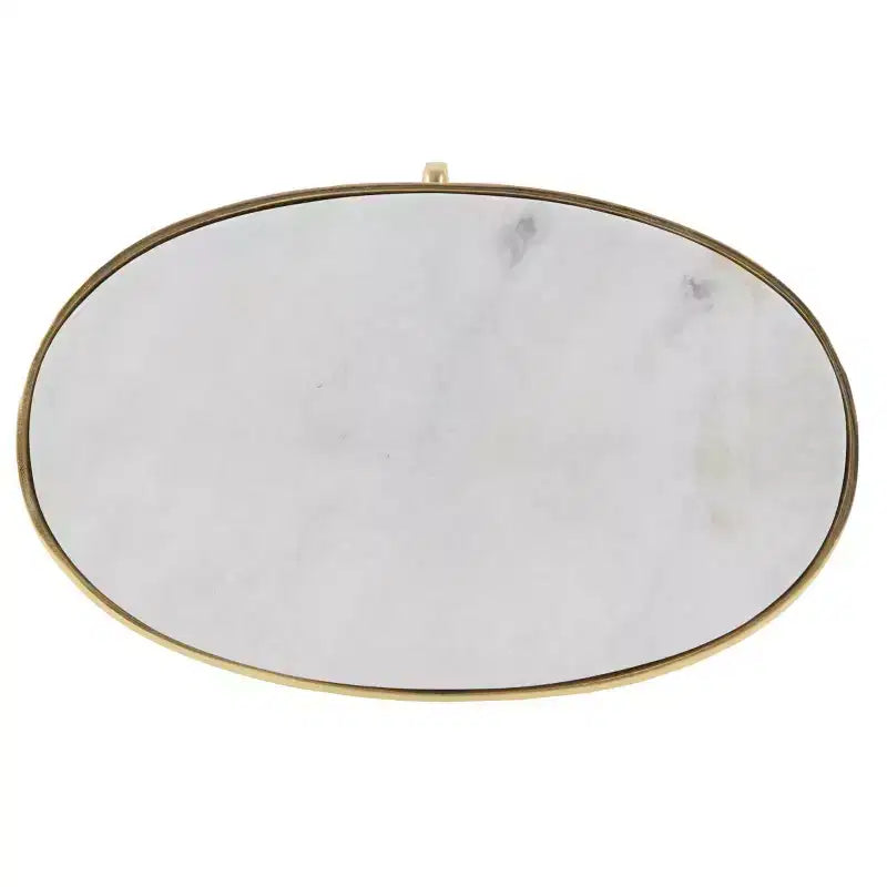 Traditional Marble Accent Table Gold - Olivia & May: Elegant Aluminum Tripod Base, Indoor Use