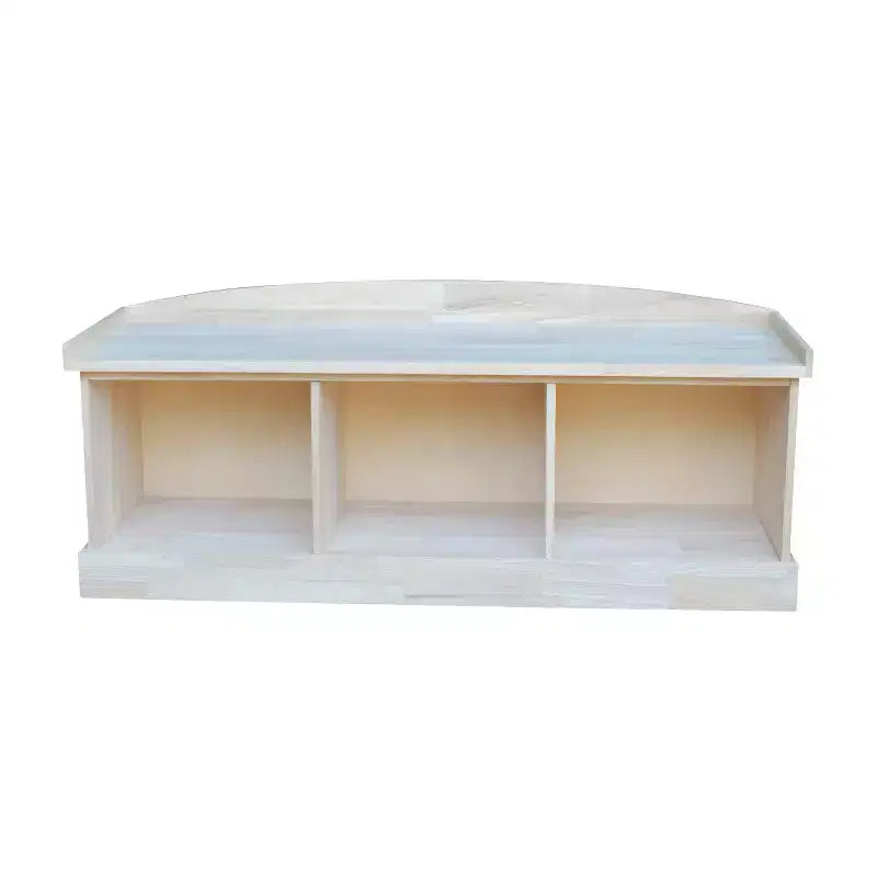 Storage Bench Unfinished - International Concepts: Hardwood Entryway Seat, Shoe Organizer, Window Nook