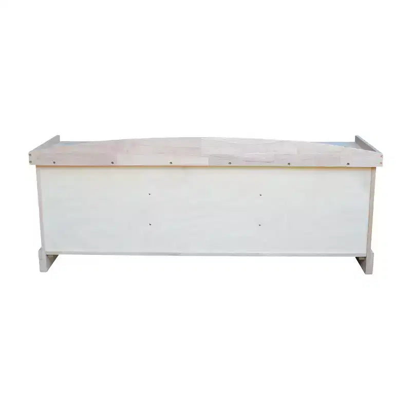 Storage Bench Unfinished - International Concepts: Hardwood Entryway Seat, Shoe Organizer, Window Nook