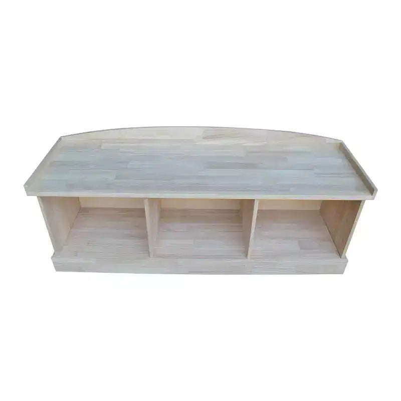 Storage Bench Unfinished - International Concepts: Hardwood Entryway Seat, Shoe Organizer, Window Nook