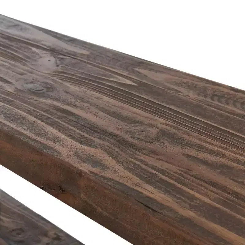 48" Pomona Solid Wood & Metal Entryway Bench Brown - Alaterre Furniture: Rustic Storage, Shelving, 2-Seater, 150 lb Capacity