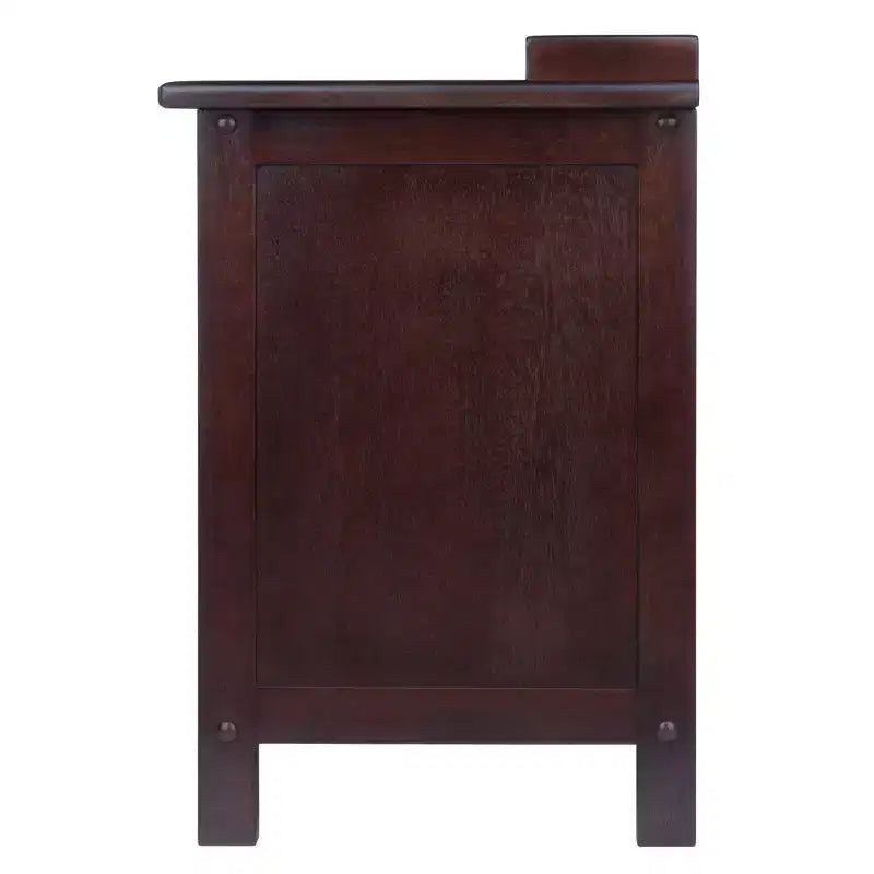 Adriana Entryway Storage Bench Walnut - Winsome: Wood Composite, Non-Upholstered, 2-Seater, Spot Clean