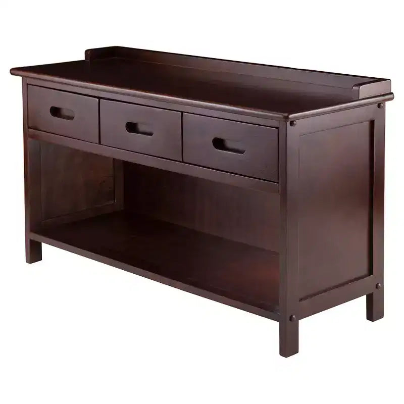 Adriana Entryway Storage Bench Walnut - Winsome: Wood Composite, Non-Upholstered, 2-Seater, Spot Clean
