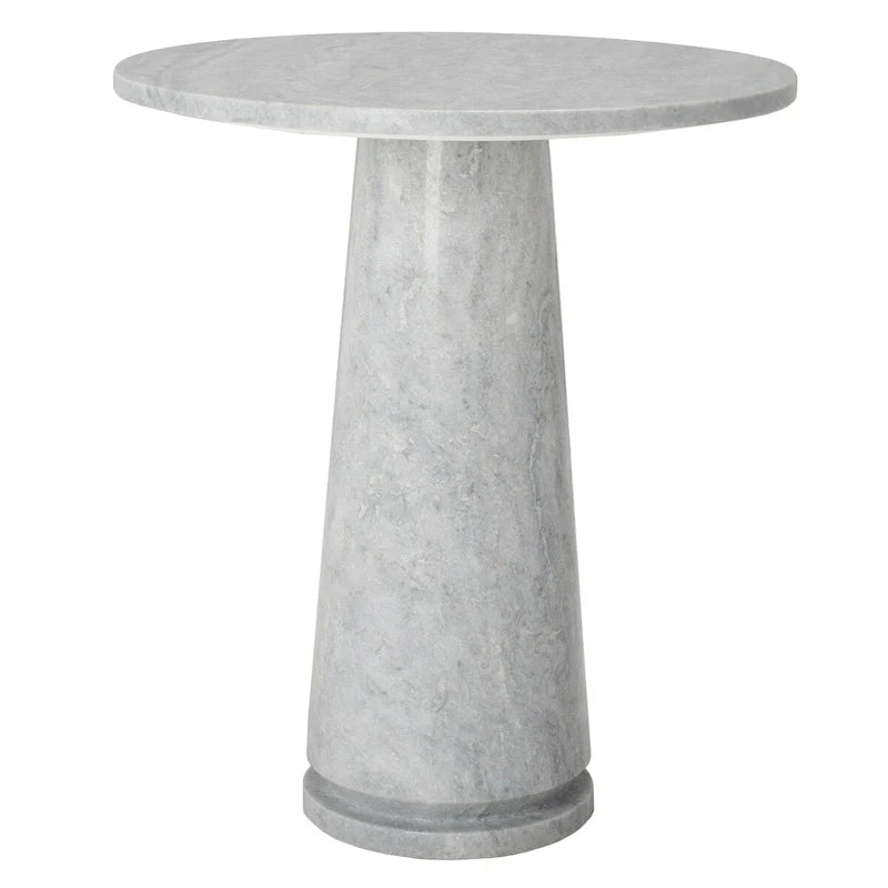 Table d'appoint ronde haute en marbre SAFAVIEH Couture Ghicu - 56 cm L x 53 cm P x 61 cm H - 21Wx21Dx24H