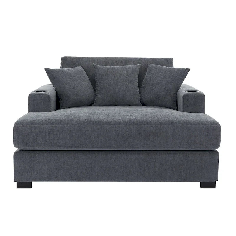 Three sizes Oversized Chaise Lounger with Pillows