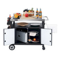 Table de préparation et desserte de cuisine mobile Royal Gourmet avec rangement