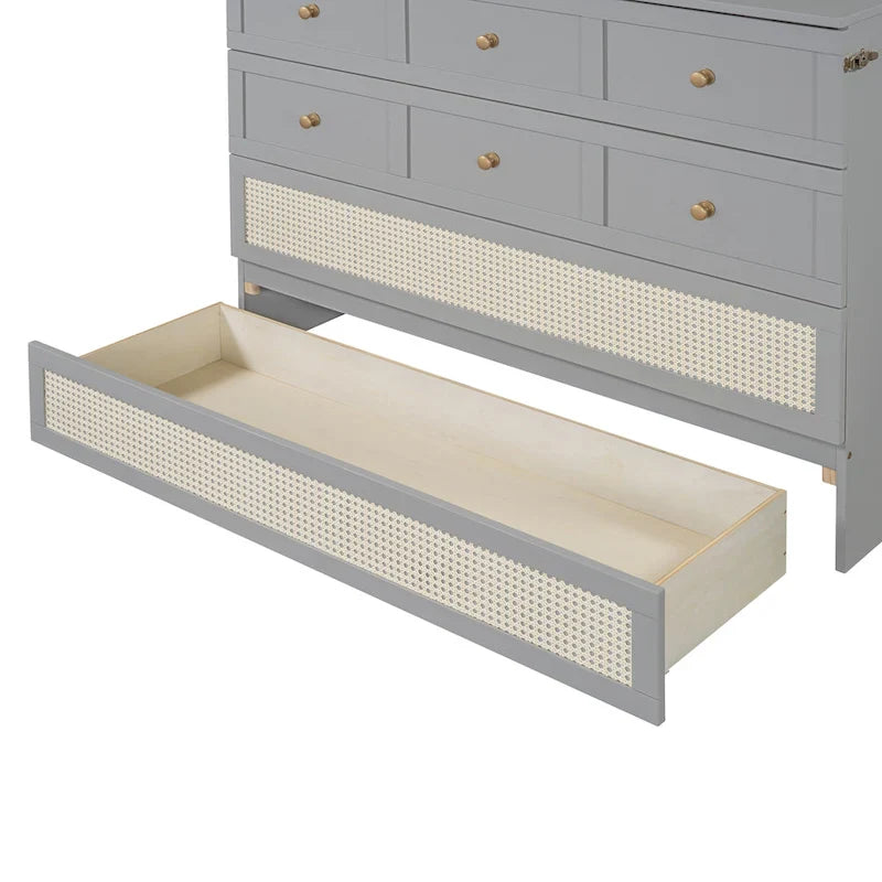 Nestfair Full Size Murphy Bed with Large Drawers