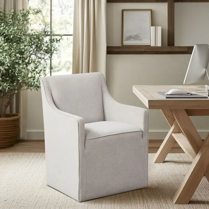 Madison Park Charlotte Dining Arm Chair with Casters
