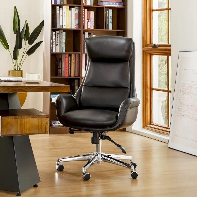 Faux Leather Office Chair - Swivel - Multiple Colors