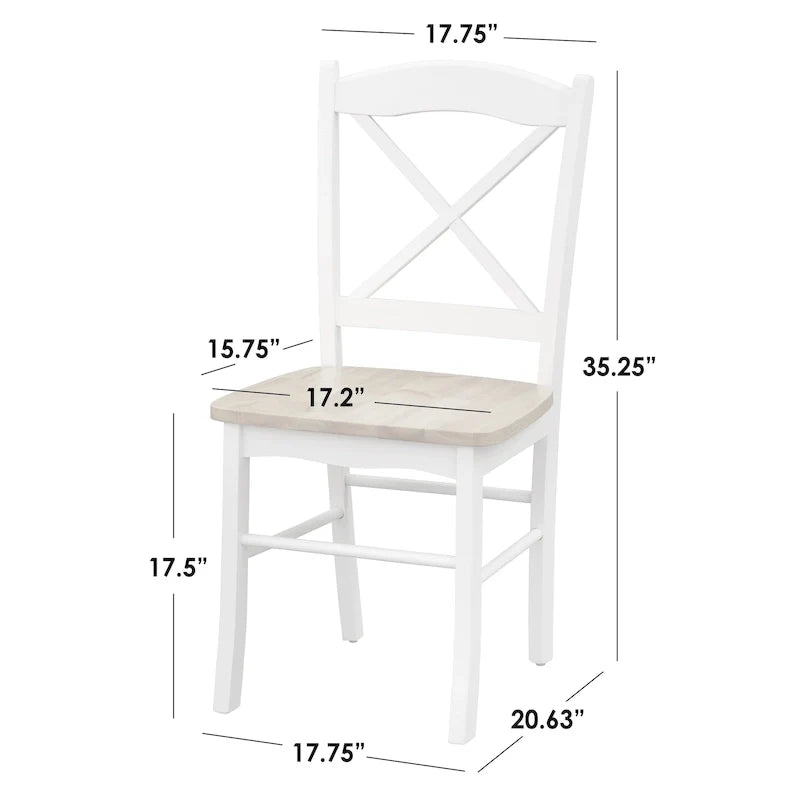 Ensemble de salle à manger 3 pièces avec table à rallonges style cottage rustique