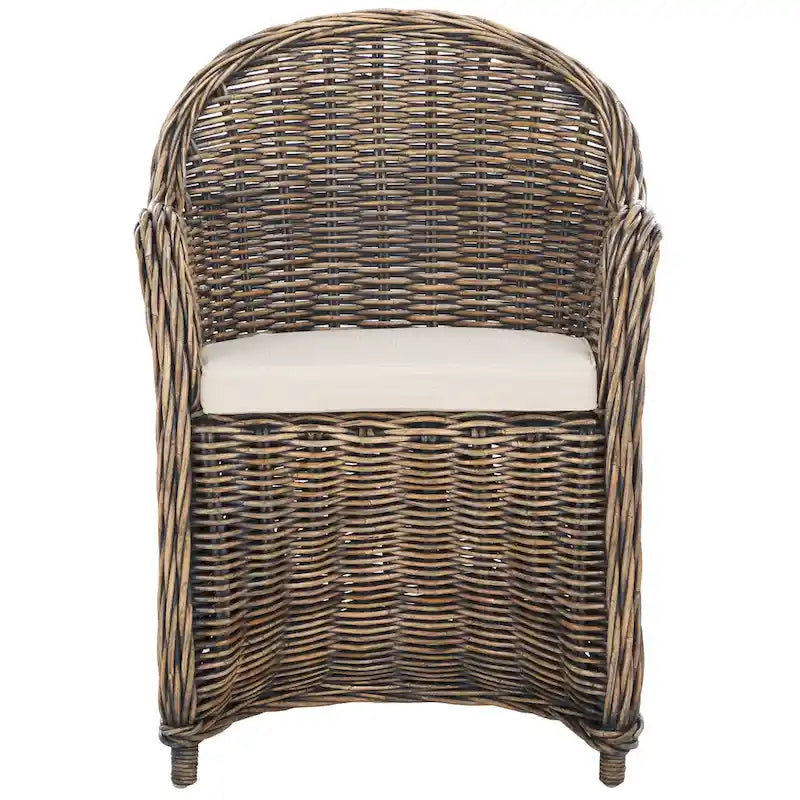 SAFAVIEH Sinja Yellow Rattan Club Chair - 24  x 26  x 35  - 24Wx26Dx35H