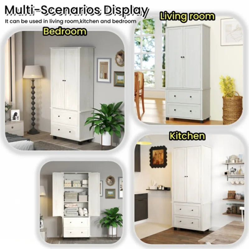 70  Tall Kitchen Pantry Storage Cabine