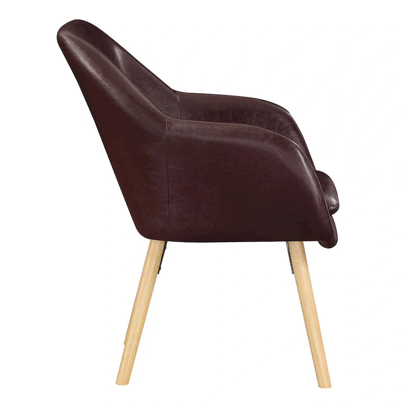 Convenience Concepts Take a Seat Charlotte Wingback Upholstered Accent Armchair