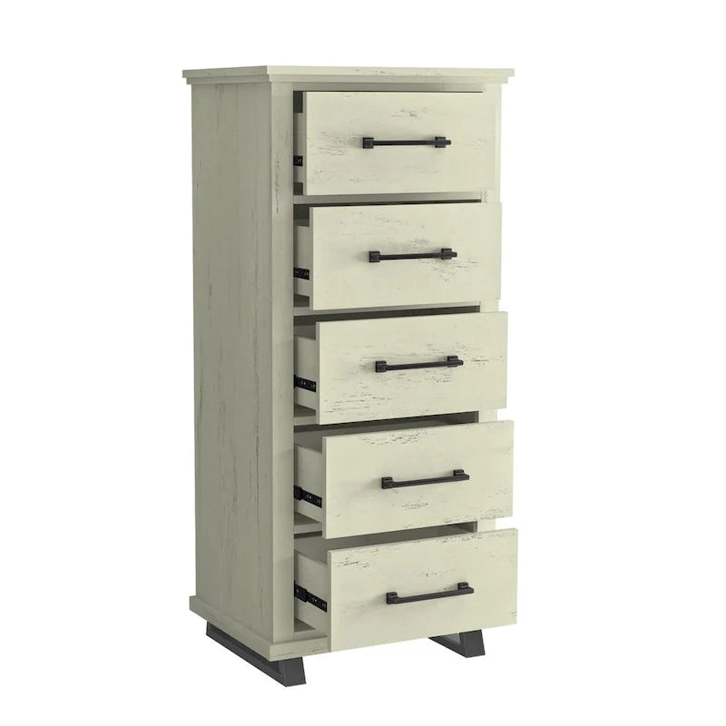 Farmhouse 4-Piece Bedroom Set - 2 Nightstand, 1 Chest and 1 Dresser