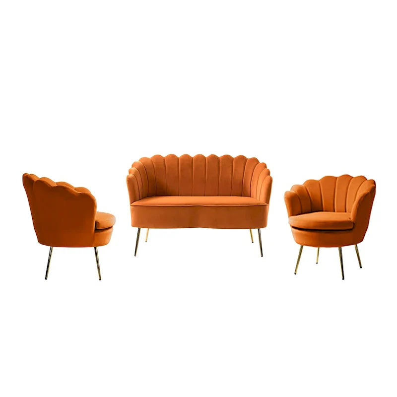 Xabier 52 in. 3 Piece Living Room Set by HULALA HOME