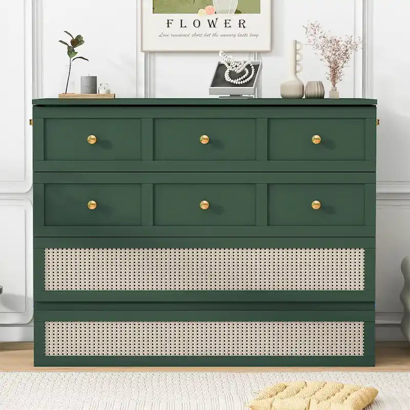 Nestfair Full Size Murphy Bed with Large Drawers