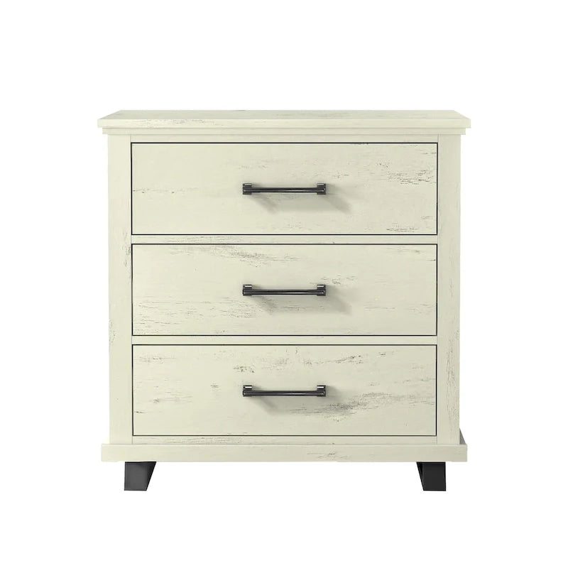 Farmhouse 4-Piece Bedroom Set - 2 Nightstand, 1 Chest and 1 Dresser
