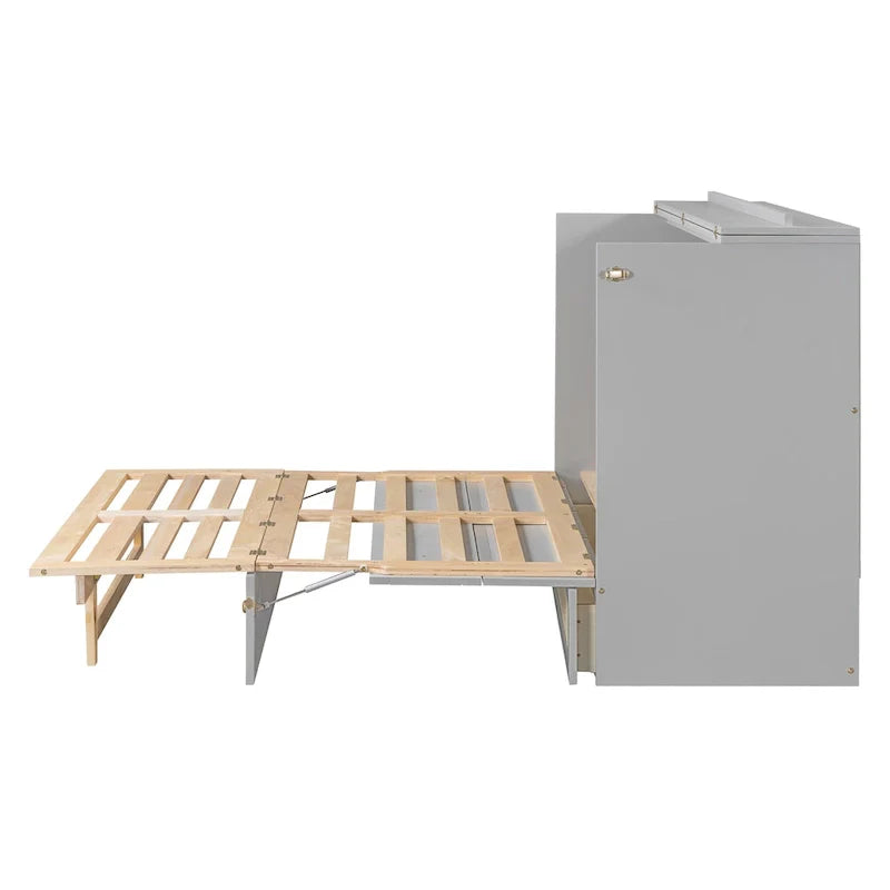 Nestfair Full Size Murphy Bed with Large Drawers