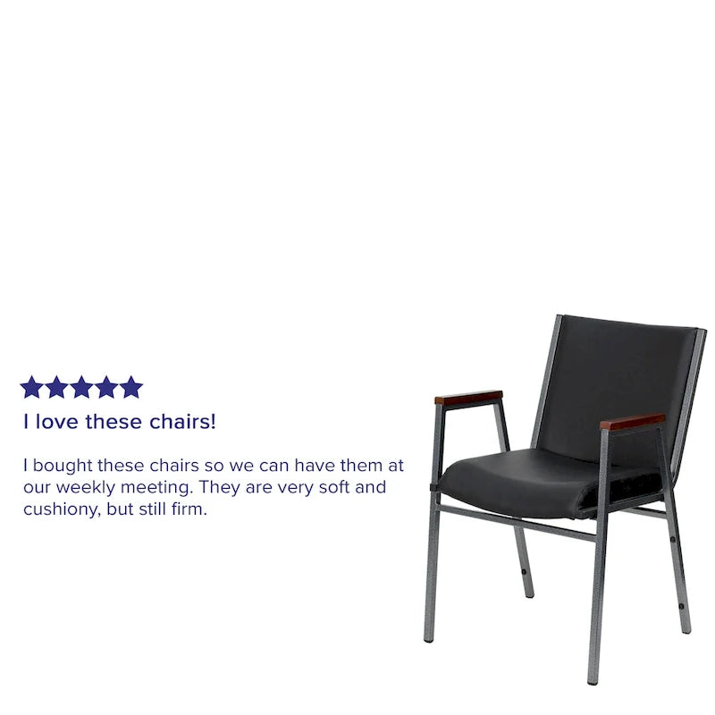 Chaise empilable robuste avec accoudoirs - 21P x 21L x 31H