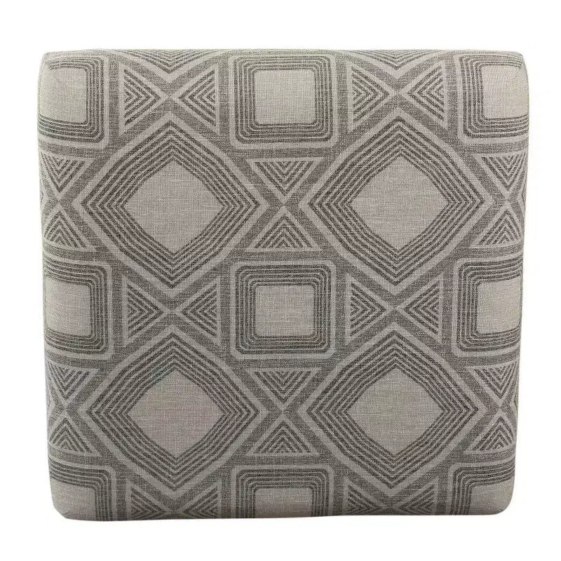 Modern Metal X Base Ottoman - HomePop