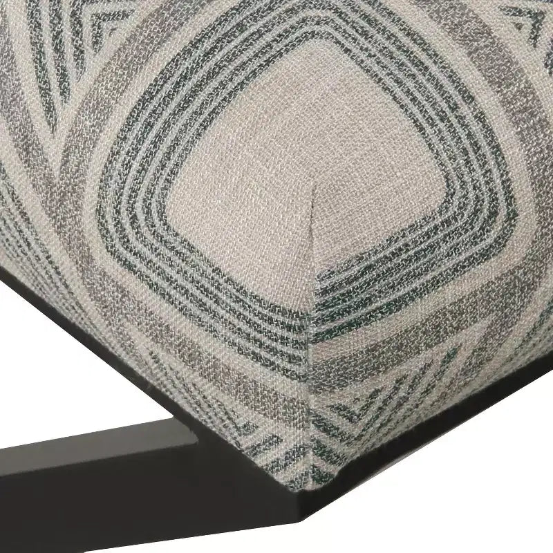 Modern Metal X Base Ottoman - HomePop