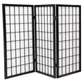 3 ft. Tall Window Pane Shoji Screen (3 Panels) - Oriental Furniture