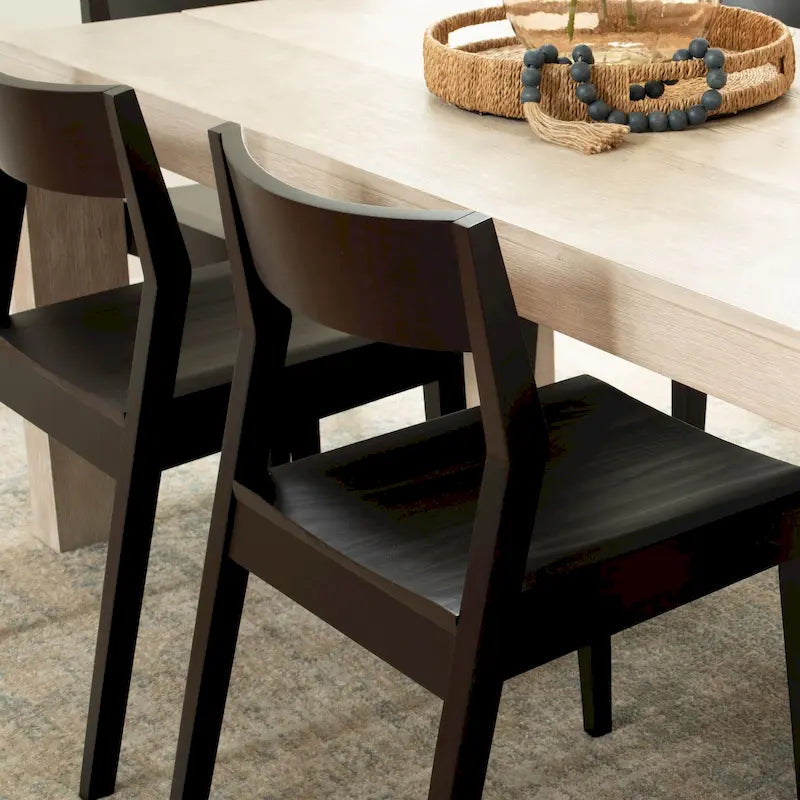 Chaise de salle à manger moderne en bois massif Plank and Beam