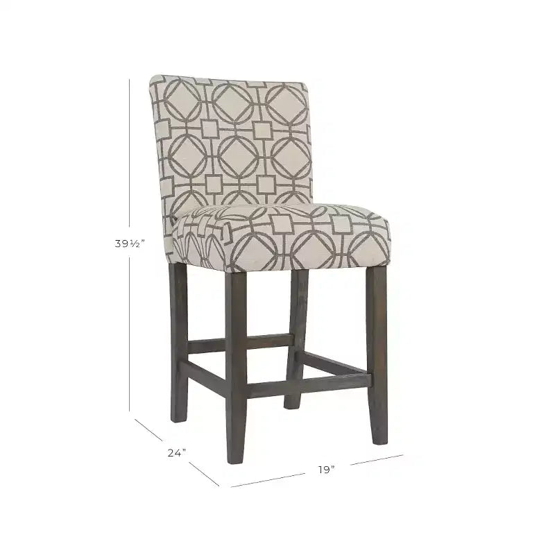 Tabouret de comptoir rembourré de 24 po