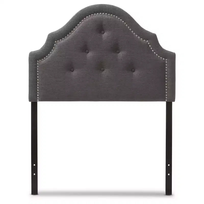 Tête de lit capitonnée en tissu Cora moderne et contemporaine - Lit jumeau - Baxton Studio