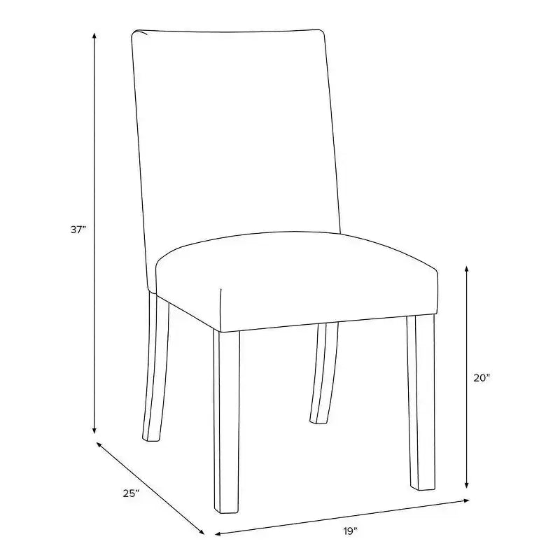 Chaise de salle à manger Parsons en velours Skyline Furniture