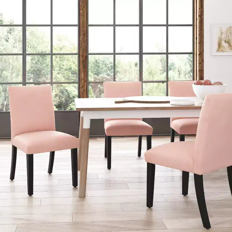 Chaise de salle à manger Parsons en velours Skyline Furniture