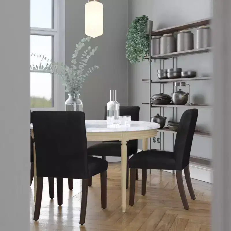Chaise de salle à manger Parsons en velours Skyline Furniture