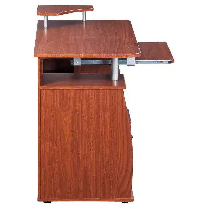 Wood Computer Desk with Drawers - Techni Mobili