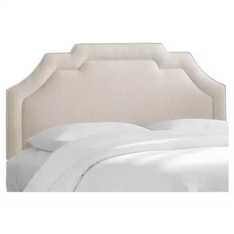Skyline Furniture Axel Notched Bordered Headboard Linen