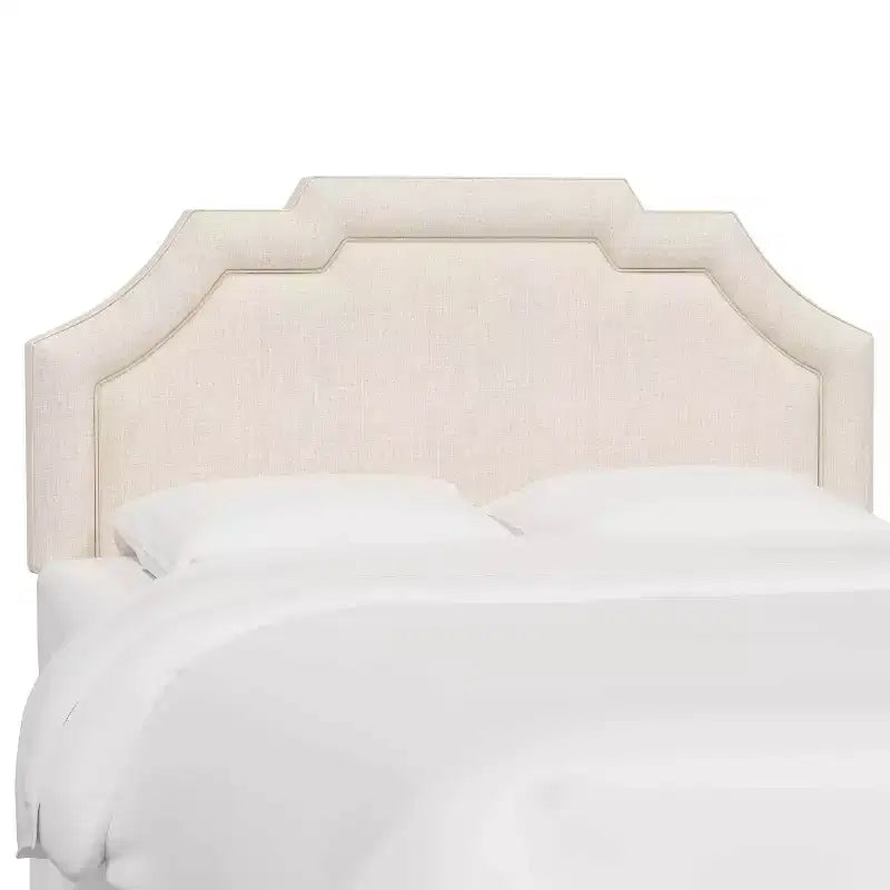 Skyline Furniture Axel Notched Bordered Headboard Linen