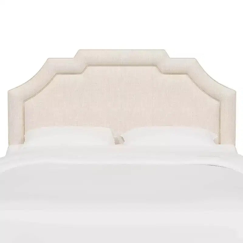 Skyline Furniture Axel Notched Bordered Headboard Linen