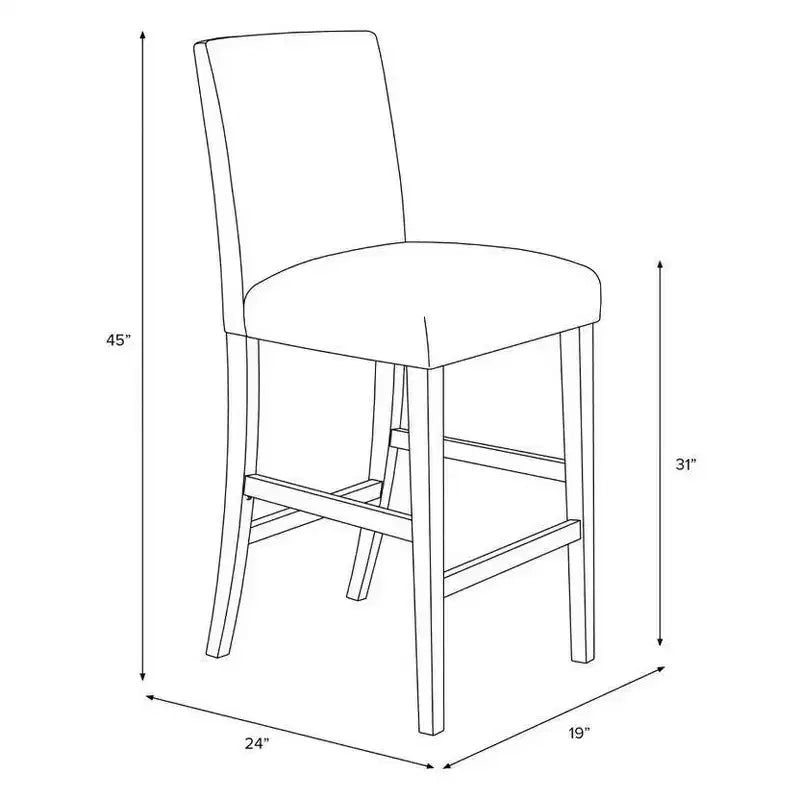 Skyline Furniture 30 Velvet Parsons Barstool Wood