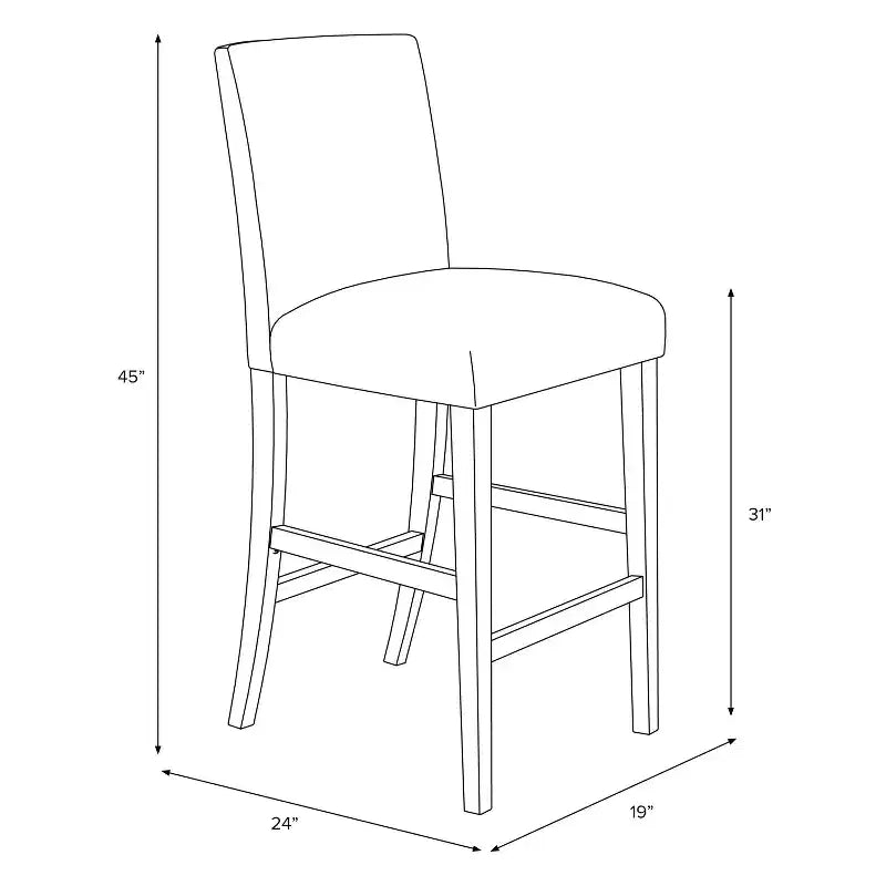 Skyline Furniture 30 Velvet Parsons Barstool Wood