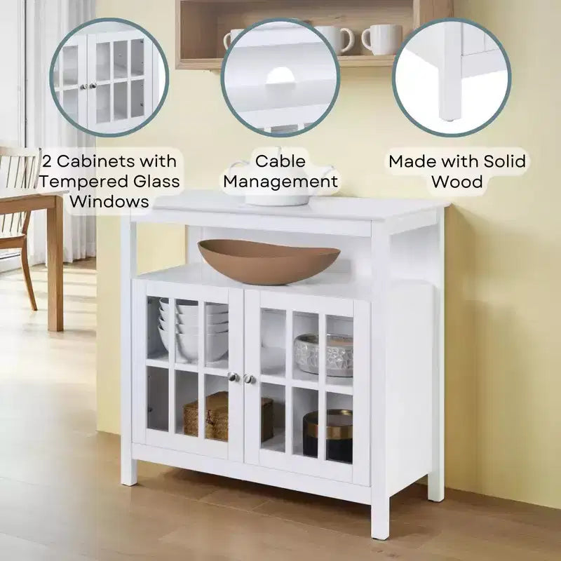 Big Sur Highboy TV Stand for TVs up to 42 with Storage Cabinets - Breighton Home