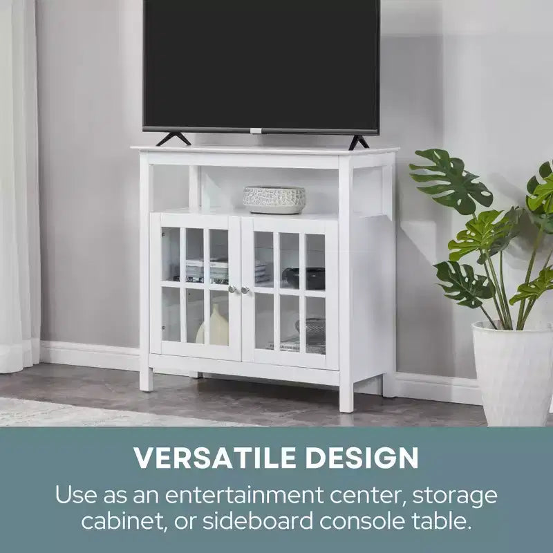 Big Sur Highboy TV Stand for TVs up to 42 with Storage Cabinets - Breighton Home