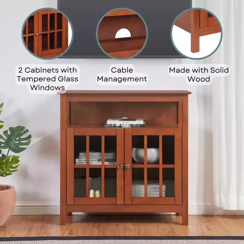 Big Sur Highboy TV Stand for TVs up to 42 with Storage Cabinets - Breighton Home
