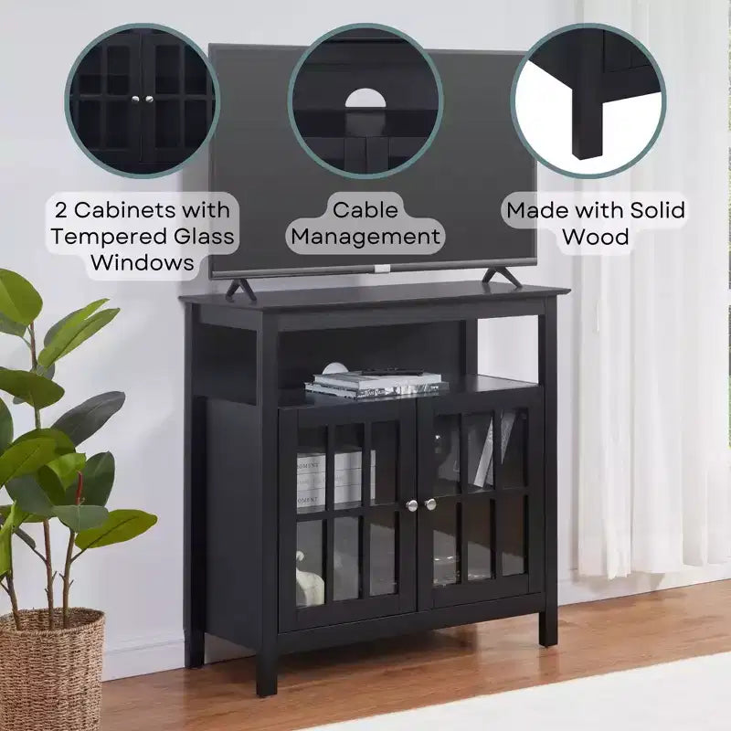 Big Sur Highboy TV Stand for TVs up to 42 with Storage Cabinets - Breighton Home