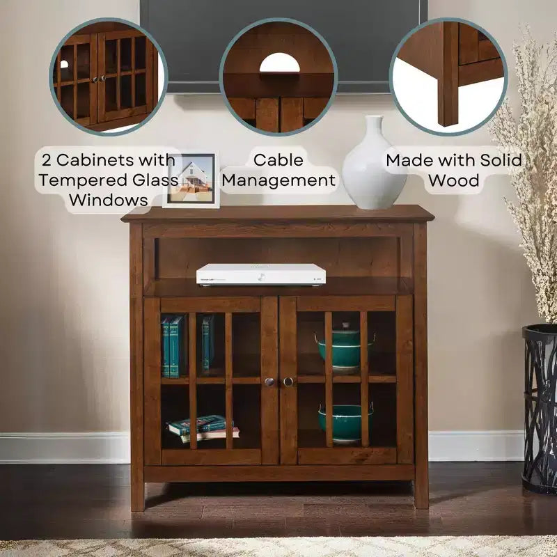 Big Sur Highboy TV Stand for TVs up to 42 with Storage Cabinets - Breighton Home